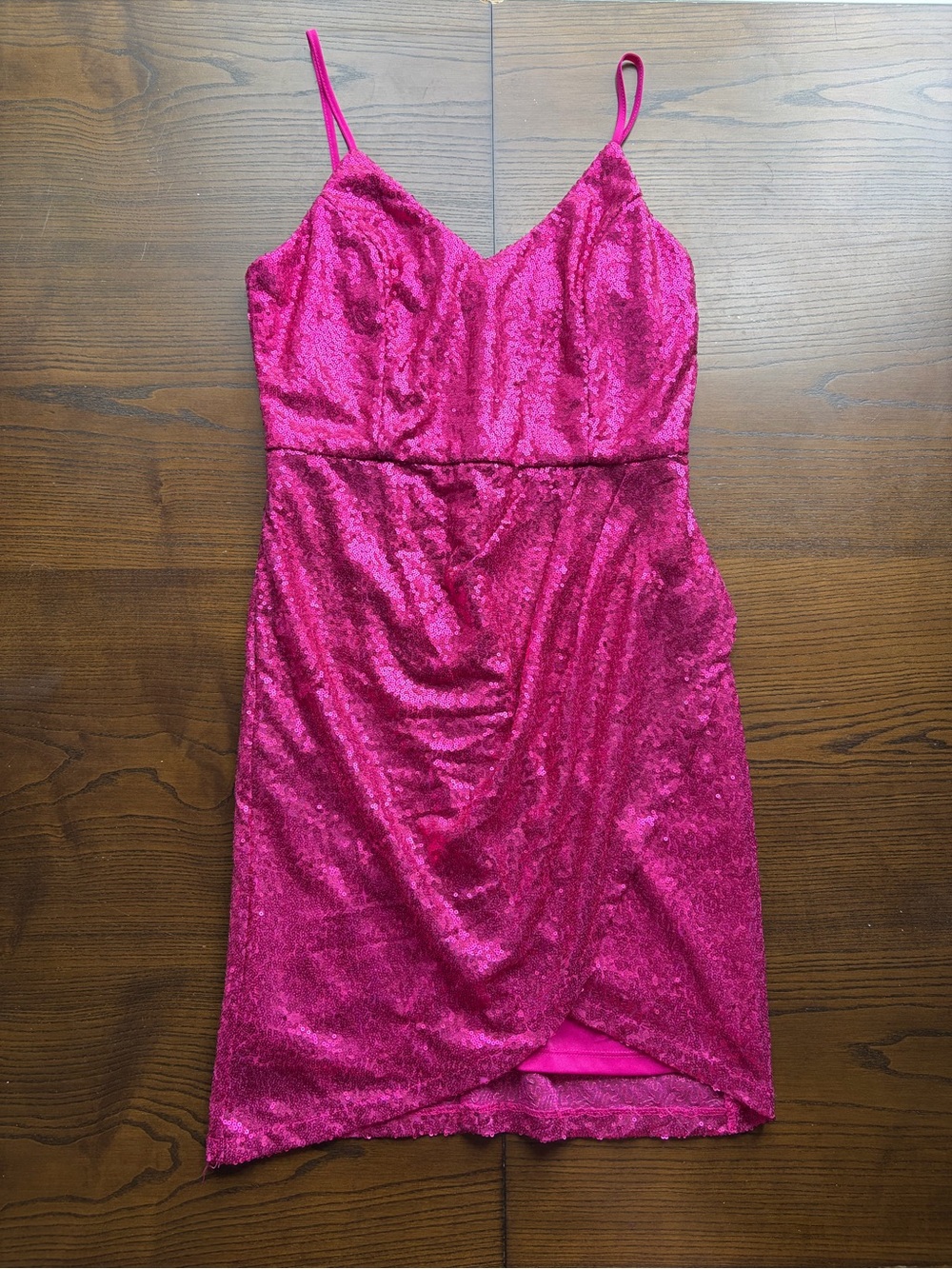 Lulu’s Hot Pink Sequin Mini Dress